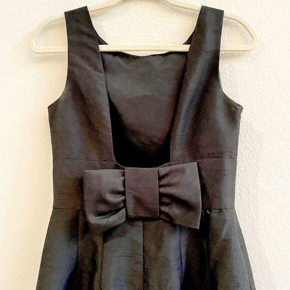 Alfred Sung D522 Women's Size 6 Black A-Line Midi Sleeveless Cocktail Dress Zip - Picture 4 of 10